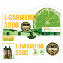 Gold Nutrition L-Carnitina 3000mg Sabor Limon 20viales