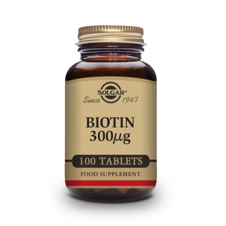 Biotina 300 μg de Solgar 100 comprimidos