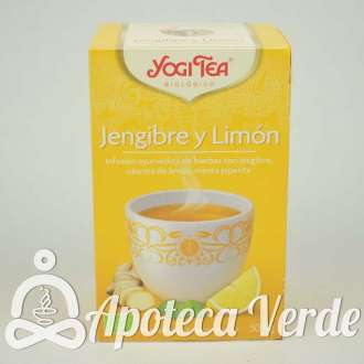 Infusión Bio Jengibre y Limón Yogi Tea 17 bolsitas
