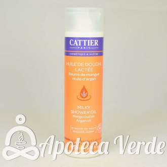 Aceite de ducha lechoso Bio con manteca de Mango y aceite de Argán de Cattier 200 ml