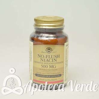Niacina No Ruborizante 500 mg de Solgar 50 cápsulas vegetales