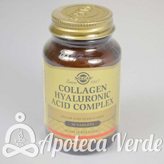 Colágeno Ácido Hialurónico Complex de Solgar 30 comprimidos