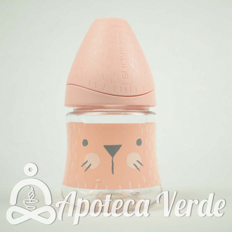 Biberón Suavinex Tetina Redonda Silicona 3 posiciones Rosa 150ml