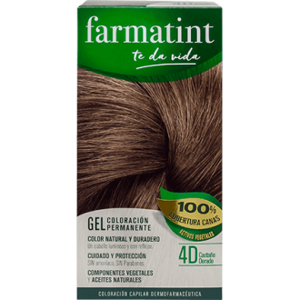 Farmatint Gel Coloración permanente 4D Castaño Dorado 135ml