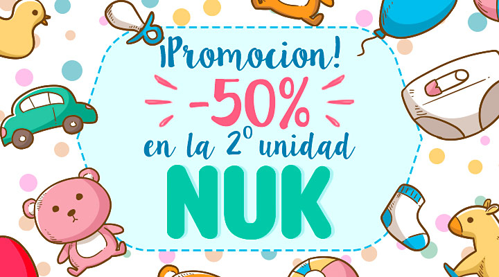 -50% de dto en la 2º de productos NUK